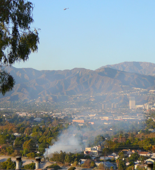 fire near LA River and the 5, Atwater, October