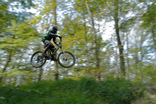 mountain biker in New Jersey by Brian Auer