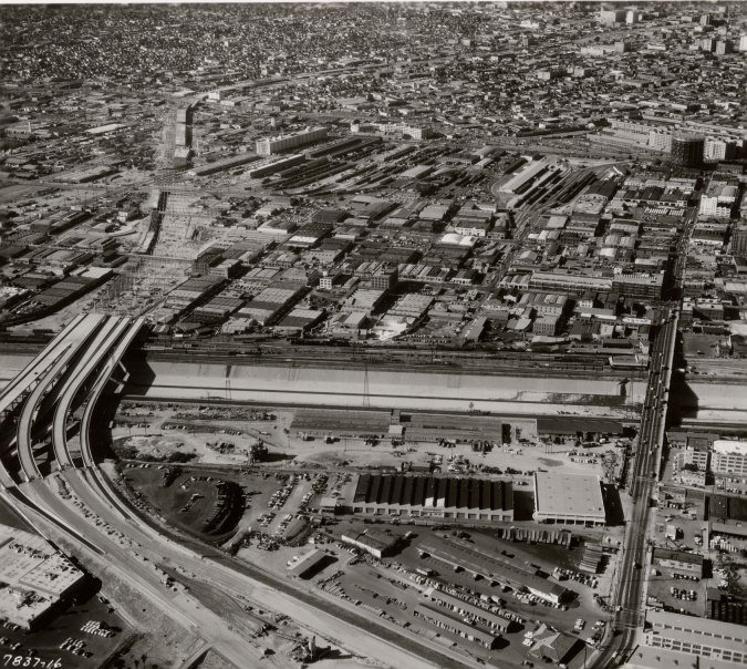 Los Angeles River bridges circa 1960