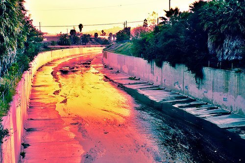 Los Angeles River of Fire and Concrete