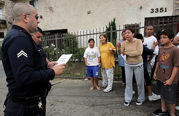 Latino woman mad at police