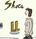 woman at shoe store