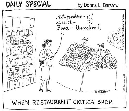 restaurant critic cartoon from daily special