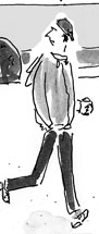 suspicious young man cartoon