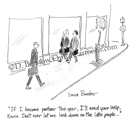 cartoon woman in law firm wants respect