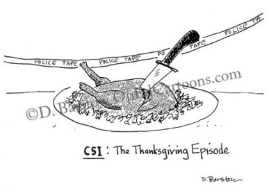 police tape around thanksgiving turkey