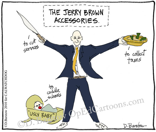 jerry brown cartoon on taxes