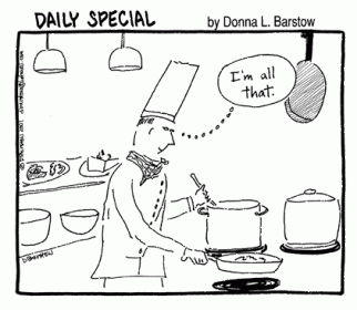 cartoon chef with attitude