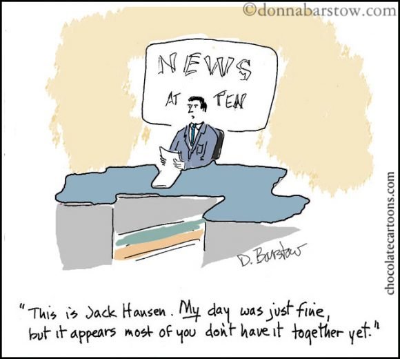 newscaster complains about bad news