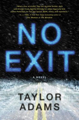 no exit book with snowy road