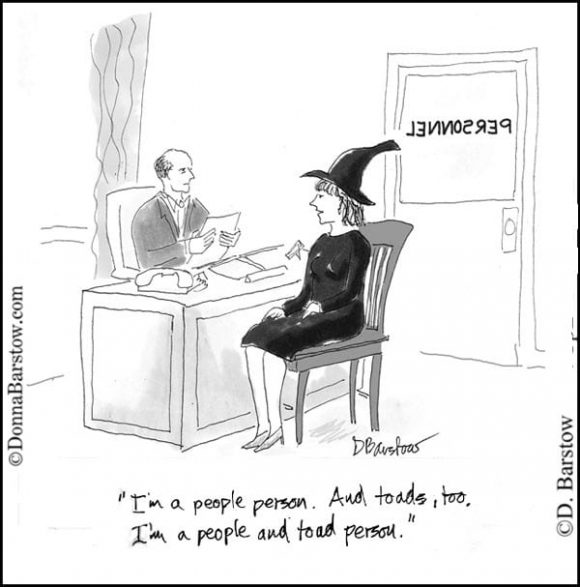 witch interviewing for job