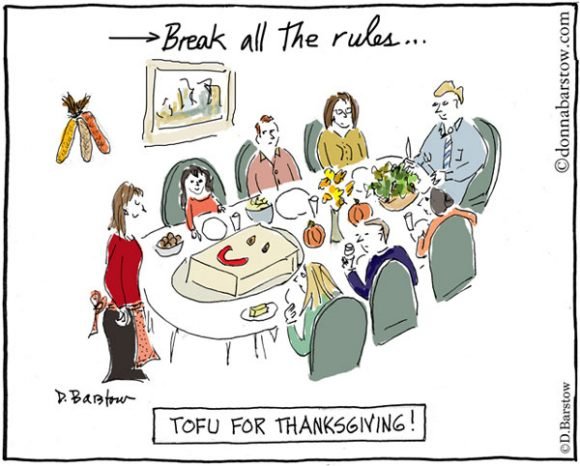 replacing turkey with tofu family dinner
